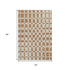 5' X 8' Terra Cotta And Beige Geometric Washable Area Rug With UV Protection