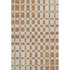 5' X 8' Terra Cotta And Beige Geometric Washable Area Rug With UV Protection