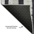 5' X 8' Black And Silver Striped Washable Area Rug With UV Protection
