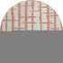 8' Coral And Beige Striped Washable Round Rug With UV Protection