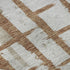8' Rust And Beige Striped Washable Round Rug With UV Protection
