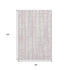 8' X 10' Pink And Beige Striped Washable Area Rug With UV Protection