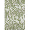 5' X 8' Green And Ivory Animal Print Washable Area Rug With UV Protection