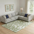 8' X 10' Green And Ivory Animal Print Washable Area Rug With UV Protection