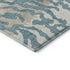 8' Teal And Ivory Animal Print Washable Round Rug With UV Protection