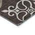 5' X 8' Chocolate And Ivory Floral Medallion Washable Area Rug With UV Protection