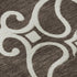 5' X 8' Chocolate And Ivory Floral Medallion Washable Area Rug With UV Protection