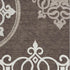 8' X 10' Chocolate And Ivory Floral Medallion Washable Area Rug With UV Protection