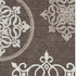 8' X 10' Chocolate And Ivory Floral Medallion Washable Area Rug With UV Protection