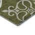 5' X 8' Olive Green Ivory And Beige Floral Medallion Washable Area Rug With UV Protection