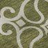 5' X 8' Olive Green Ivory And Beige Floral Medallion Washable Area Rug With UV Protection