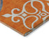 8' X 10' Orange Ivory And Gray Floral Medallion Washable Area Rug With UV Protection