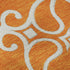 8' X 10' Orange Ivory And Gray Floral Medallion Washable Area Rug With UV Protection