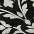 8' Black And Ivory Floral Washable Round Rug With UV Protection