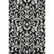 8' X 10' Black And Ivory Floral Washable Area Rug With UV Protection