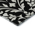 9' X 12' Black And Ivory Floral Washable Area Rug With UV Protection