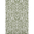 5' X 8' Fern Green And Beige Floral Washable Area Rug With UV Protection