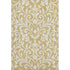 5' X 8' Gold And Ivory Floral Washable Area Rug With UV Protection