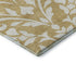 5' X 8' Gold And Ivory Floral Washable Area Rug With UV Protection