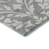 8' Gray And Ivory Floral Washable Round Rug With UV Protection