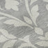 8' Gray And Ivory Floral Washable Round Rug With UV Protection
