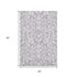 5' X 8' Lavender And Ivory Floral Washable Area Rug With UV Protection