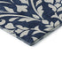 5' X 8' Navy Blue And Ivory Floral Washable Area Rug With UV Protection