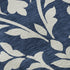 5' X 8' Navy Blue And Ivory Floral Washable Area Rug With UV Protection