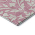 8' Pink And Ivory Floral Washable Round Rug With UV Protection