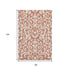 8' X 10' Salmon And Ivory Floral Washable Area Rug With UV Protection