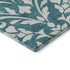 5' X 8' Teal And Ivory Floral Washable Area Rug With UV Protection