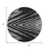 8' Black And Gray Abstract Washable Round Rug With UV Protection