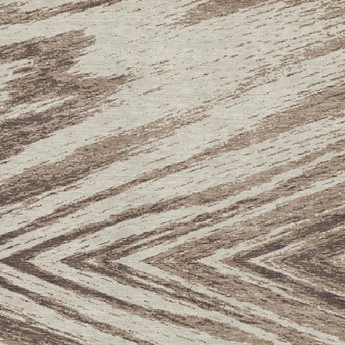 5' X 8' Brown And Beige Abstract Washable Area Rug With UV Protection