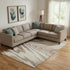 8' X 10' Brown And Beige Abstract Washable Area Rug With UV Protection