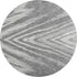 8' Gray And Ivory Abstract Washable Round Rug With UV Protection