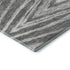 8' Gray And Ivory Abstract Washable Round Rug With UV Protection