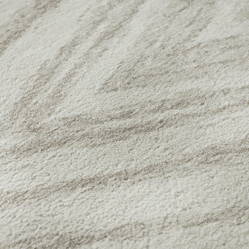 5' X 8' Ivory And Beige Abstract Washable Area Rug With UV Protection