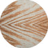 8' Rust And Beige Abstract Washable Round Rug With UV Protection