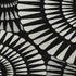 8' Black And Ivory Geometric Washable Round Rug With UV Protection