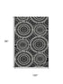 8' X 10' Black And Ivory Geometric Washable Area Rug With UV Protection