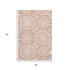 5' X 8' Coral And Ivory Geometric Washable Area Rug With UV Protection