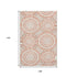 9' X 12' Coral And Ivory Geometric Washable Area Rug With UV Protection