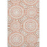 9' X 12' Coral And Ivory Geometric Washable Area Rug With UV Protection