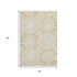 5' X 8' Gold And Ivory Geometric Washable Area Rug With UV Protection