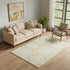 5' X 8' Gold And Ivory Geometric Washable Area Rug With UV Protection