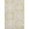 5' X 8' Gold And Ivory Geometric Washable Area Rug With UV Protection