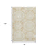 8' X 10' Gold And Ivory Geometric Washable Area Rug With UV Protection
