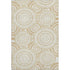 8' X 10' Gold And Ivory Geometric Washable Area Rug With UV Protection