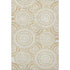 8' X 10' Gold And Ivory Geometric Washable Area Rug With UV Protection