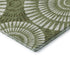 5' X 8' Green And Ivory Geometric Washable Area Rug With UV Protection